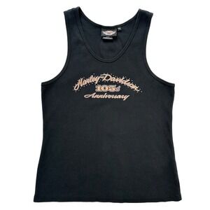Harley Davidson Tank Top 105th Anniversary Sleeveless‎ Ribbed Black XL